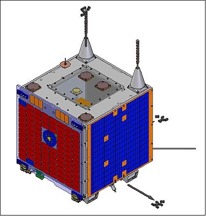 Figure 1: Illustration of the EV-1 microsatellite (image credit: COM DEV, SSTL)