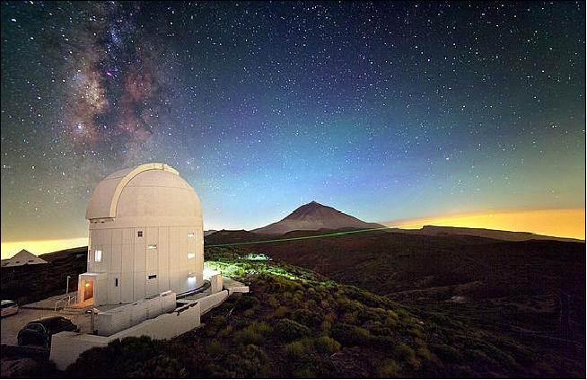 Figure 49: Photo of the OGS (Optical Ground Station) at the del Teide site on Tenerife Island (image credit: ESA)