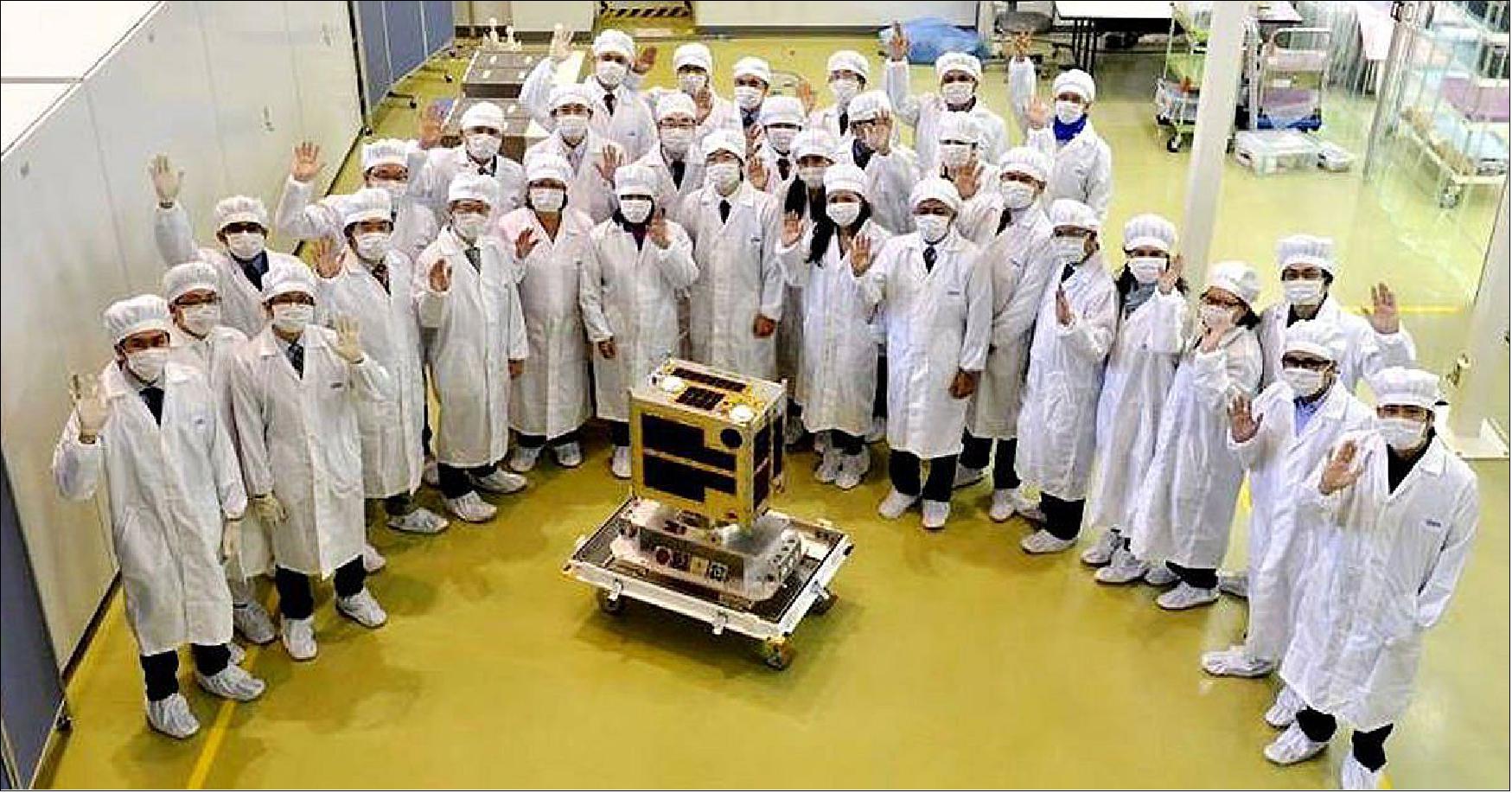 Figure 5: On January 13, 2016, the Diwata-1 microsatellite was turned over to JAXA at the Tsukuba Space Center by the Philippine and Japanese Teams (image credit: JAXA, DOST) 6)