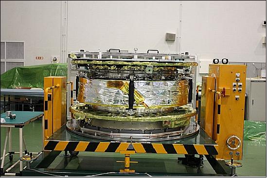 Figure 17: Photo of the IKAROS spacecraft during integration in March 2010 (image credit: JAXA)