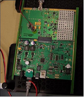 Figure 7: Laboratory model of the highly integrated S-band transmitter (image credit: TUB/ILR)
