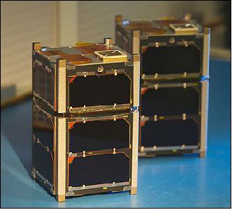 Figure 10: Photo of the twin FIREBIRD-II CubeSats (image credit: UNH) 24)