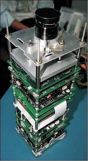 Figure 2: Photo of the Jugnu spacecraft with the external structure removed (image credit: IIT)