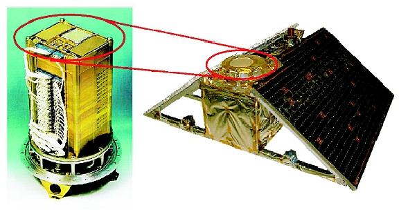 Figure 4: The NINA-2 detector (left ) and its accommodation within MITA satellite (right), image credit: INFN