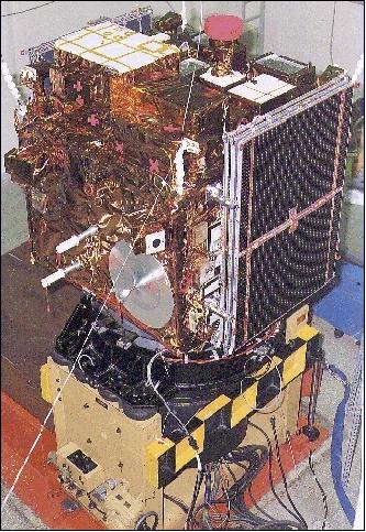Figure 2: The IRS-P3 spacecraft during pre-launch tests (image credit: ISRO)