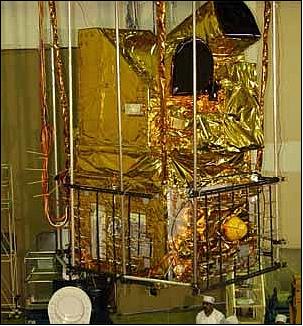 Figure 2: CartoSat-1 assembly and testing (image credit: ISRO)