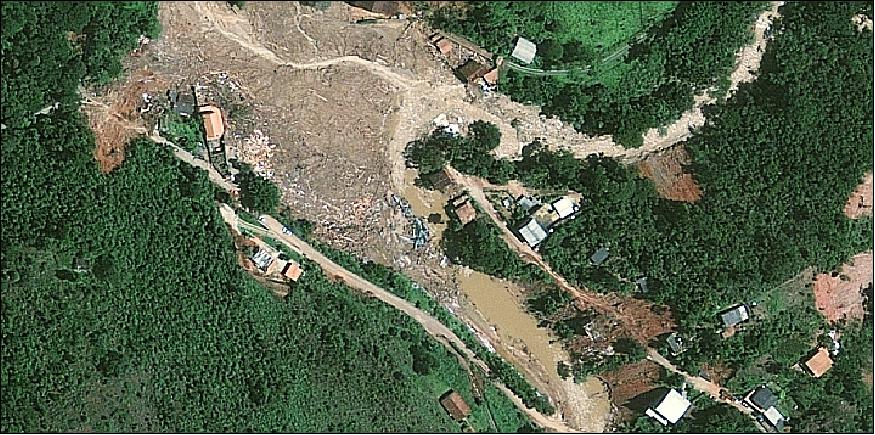 Figure 10: GeoEye-1 image of the Nova Friburgo landslides in Brazil (January 2011), image credit: GeoEye