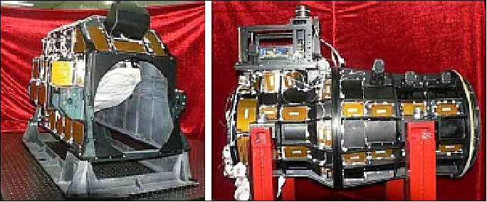 Figure 5: Photo of the swing mirror assembly (left) and the lens assembly (right), image credit: BISME