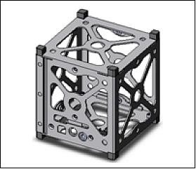 Figure 2: Illustration of the 1U CubeSat structure (image credit: Pumpkin)