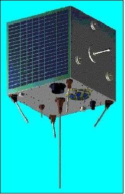 Figure 3: Illustration of the TechSat/Gurwin-II spacecraft (image credit: ASRI/Technion)