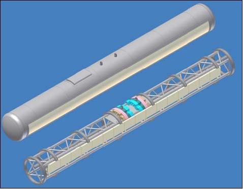 Figure 2: The PAMIR 256 array antenna consisting of 256 Vivaldi columns, internal grid and cover with radome (image credit: FGAN/FHR, Ref 6)