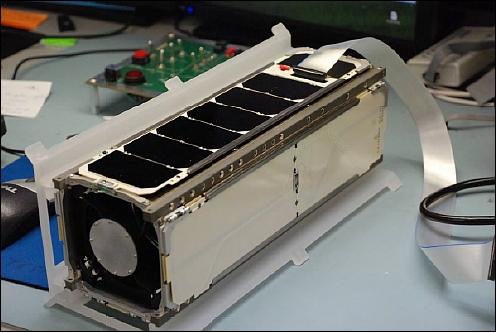 Figure 3: Photo of the C2B flight unit in transport structure (image credit: NPS)