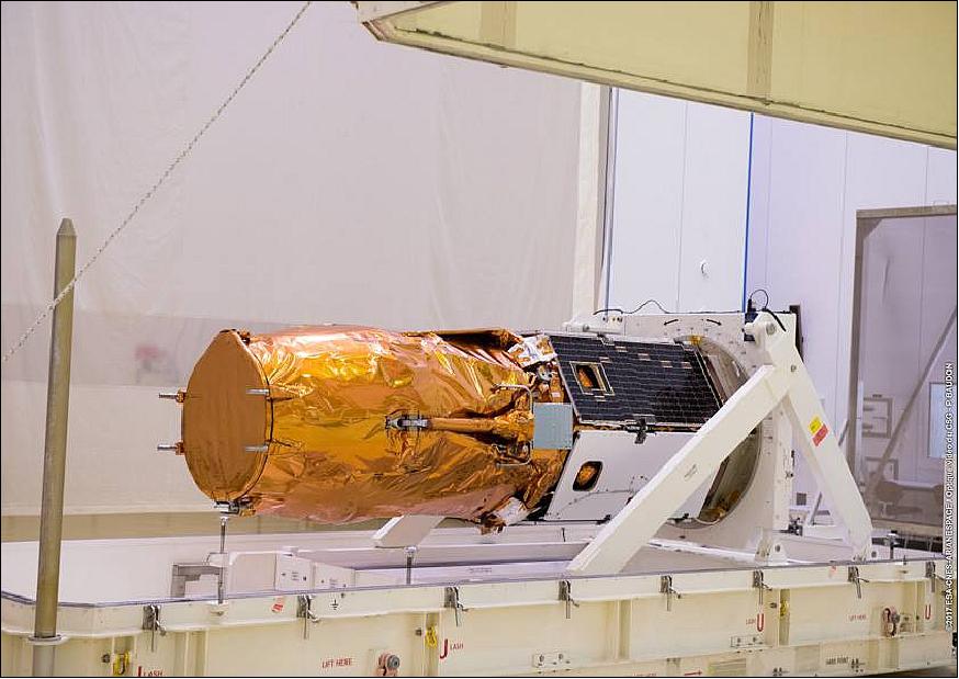 Figure 3: Photo of the OPTSAT-3000 at Arianespace (image credit: Arianespace/ESA/CNES/Optique Video du CSG)