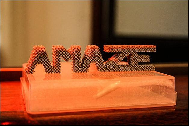 Figure 1: Photo of the AMAZE logo shown in the London Science Museum, UK, on October 15, 2013 (image credit: ESA)