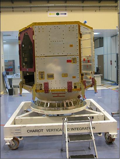 Figure 7: Photo of the KazEOSat-1 spacecraft in Astrium's clean room (image credit: Astrium SAS)