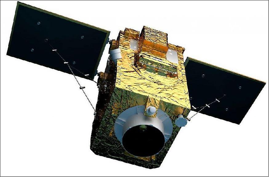 Figure 1: Illustration of the deployed PeruSat-1 minisatellite (image credit: Airbus DS)