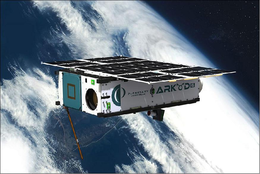 Figure 2: Artist's rendition of the deployed Arkyd-6 satellite (image credit: Planetary Resources)