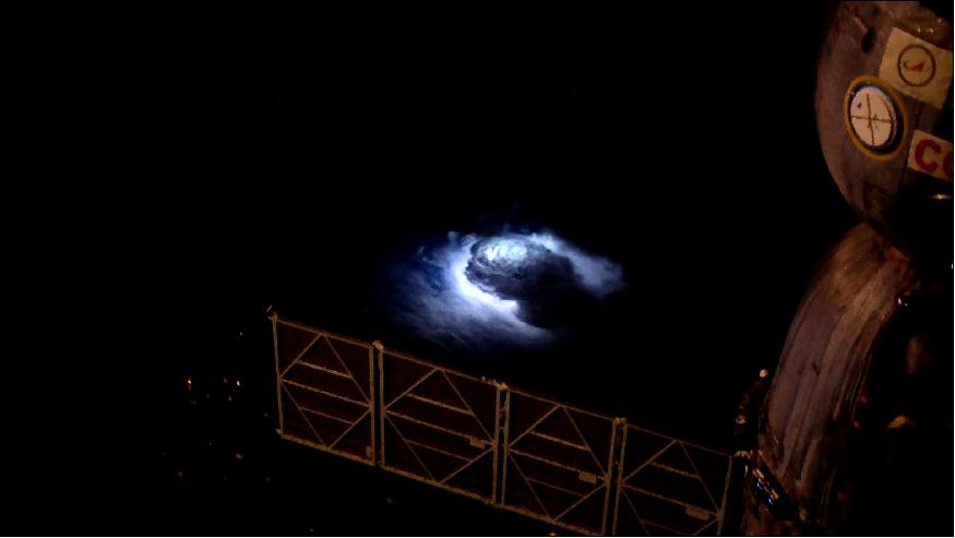 Figure 61: Blue jets studied from the Space Station (image credit: ESA, NASA)