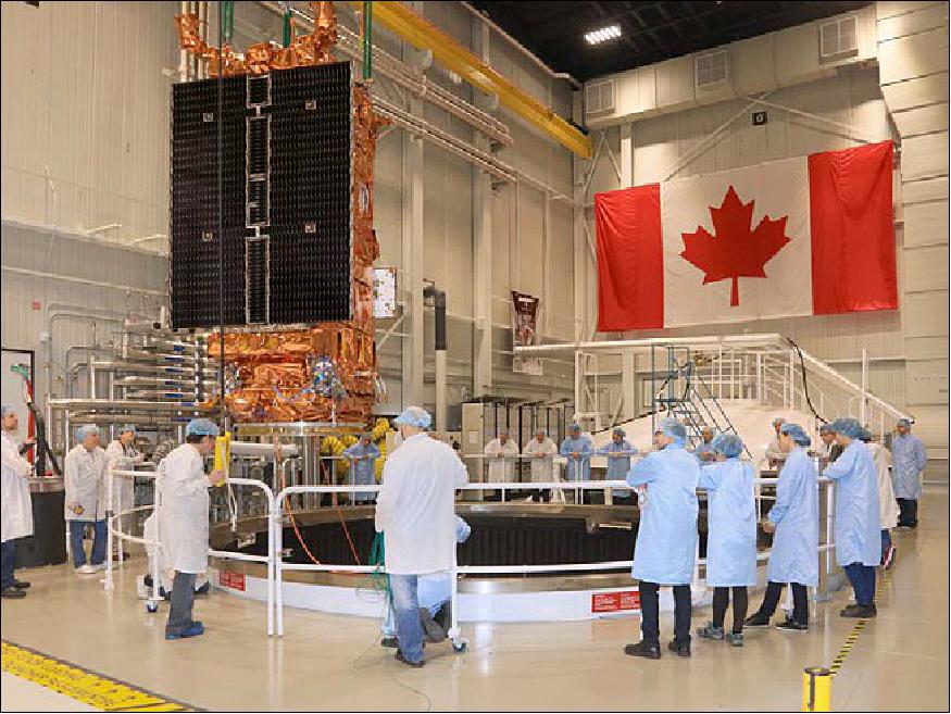 Figure 8: Testing completed on main payload components of the first RCM satellite (image credit: CSA)