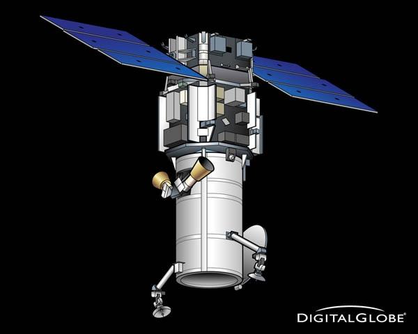 Figure 1: Illustration of the WorldView-2 spacecraft (image credit: DigitalGlobe)