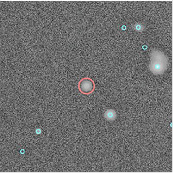 Figure 88: Asteroid 0012820 "Robin Williams" discovered by the Tautenburg Observatory in 1978 and re-observed by GBOT with the VST (VLT Survey Telescope) on February 13, 2015 (image credit: GBOT office, Heidelberg)
