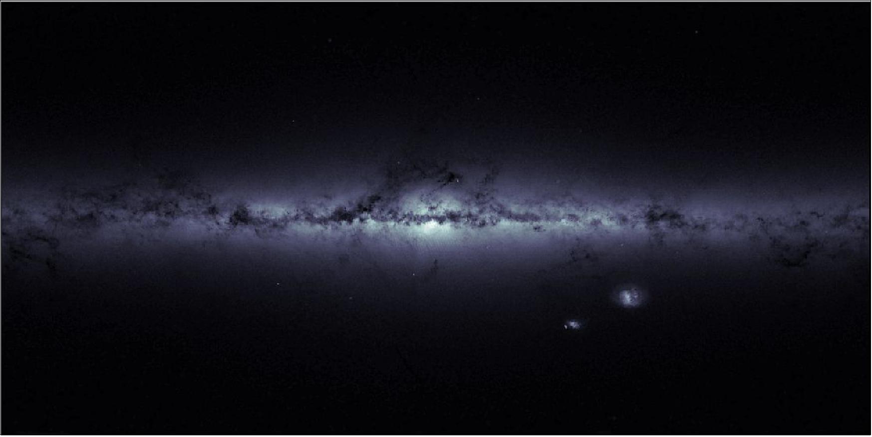 Figure 85: Stellar density map (image credit: ESA/Gaia – CC BY-SA 3.0 IGO, Edmund Serpell)
