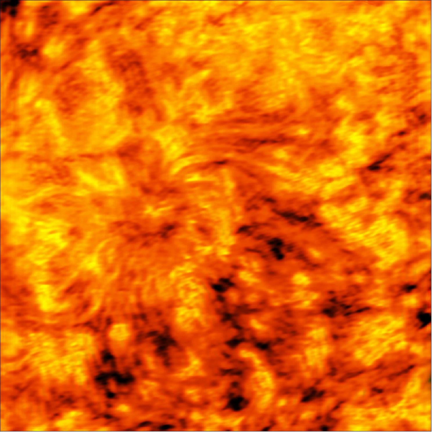 Figure 42: ALMA observes the same giant sunspot with the band 3 receiver at the wavelength of 3 mm (image credit: ALMA, ESO, NAOJ, NRAO)
