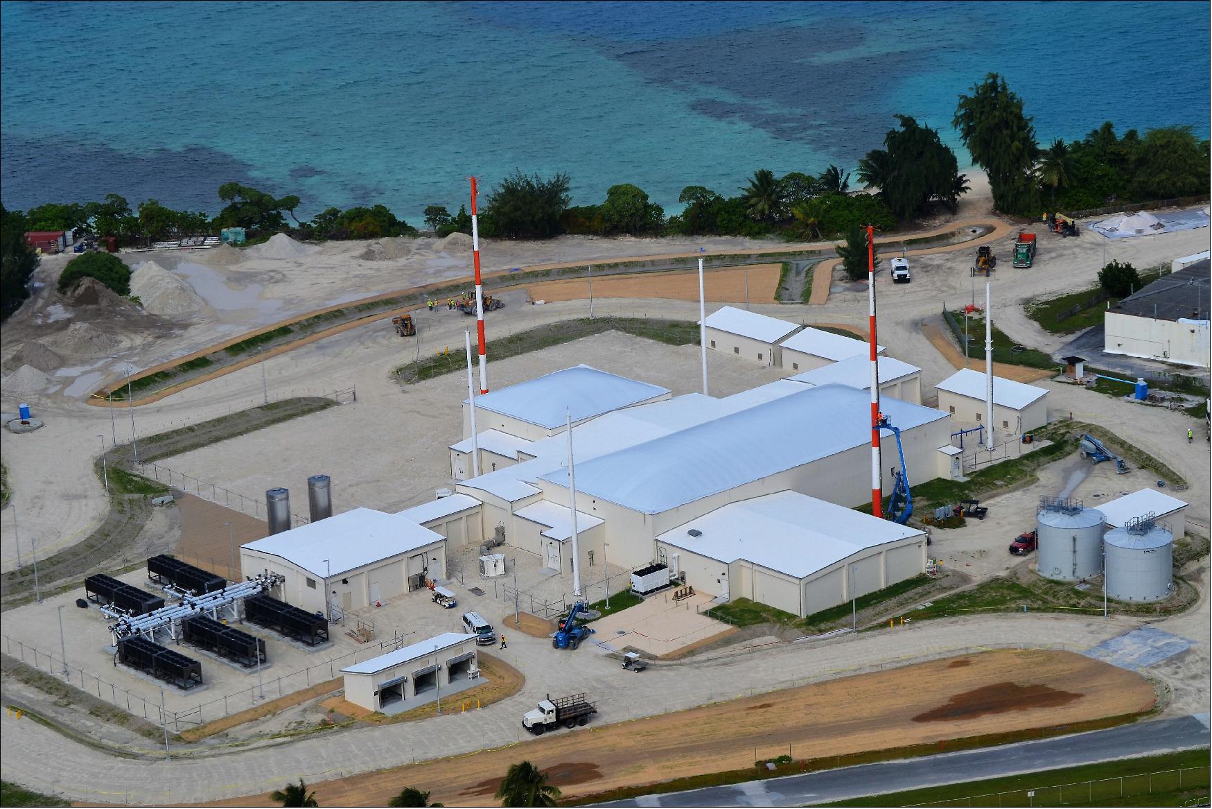 Figure 16: An Aerial view of the Space Fence facility located on Kwajalein Atoll (photo credit: Lockheed Martin)