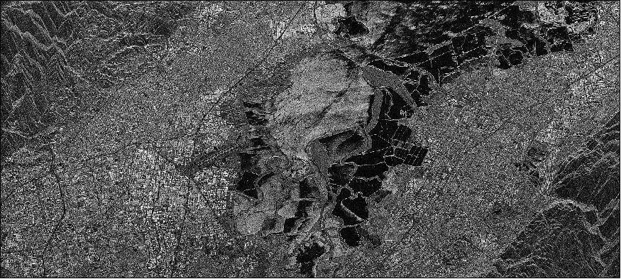 Figure 6: ICEYE-X1 sample SAR image of Silicon Valley in California, USA, acquired on 17 Jan. 2018 (image credit: ICEYE)
