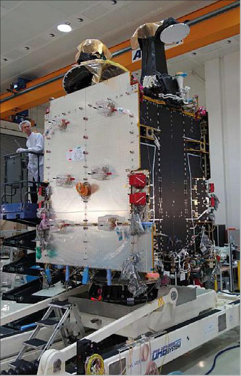 Figure 20: Photo of the Hispasat AG1 spacecraft integration at OHB (image credit: OHB, ESA)