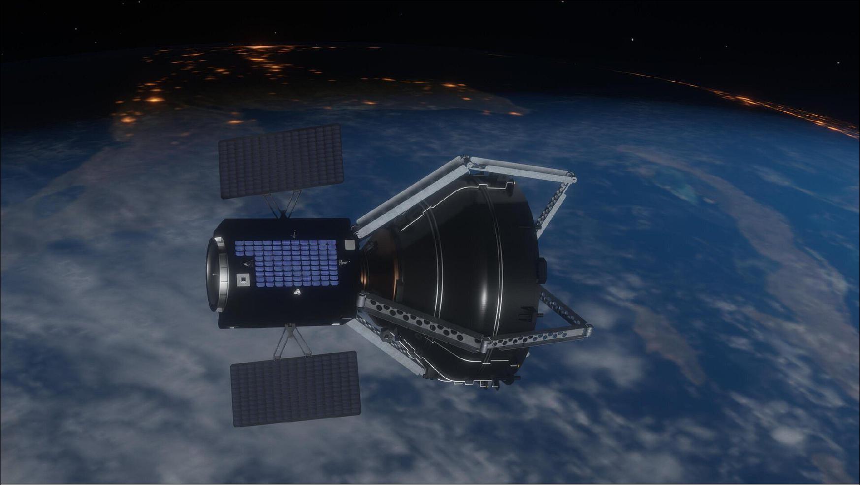 Figure 4: ClearSpace-1 prepares to reenter with VESPA (image credit: ClearSpace SA)