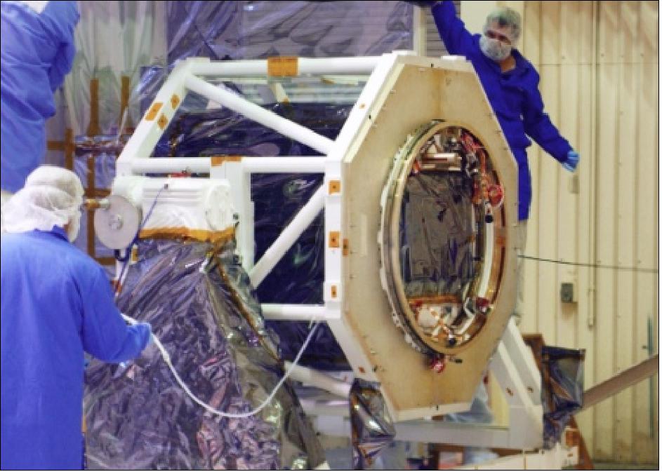 Figure 3: The cylindrical bus structure of AIM (image credit: NASA)