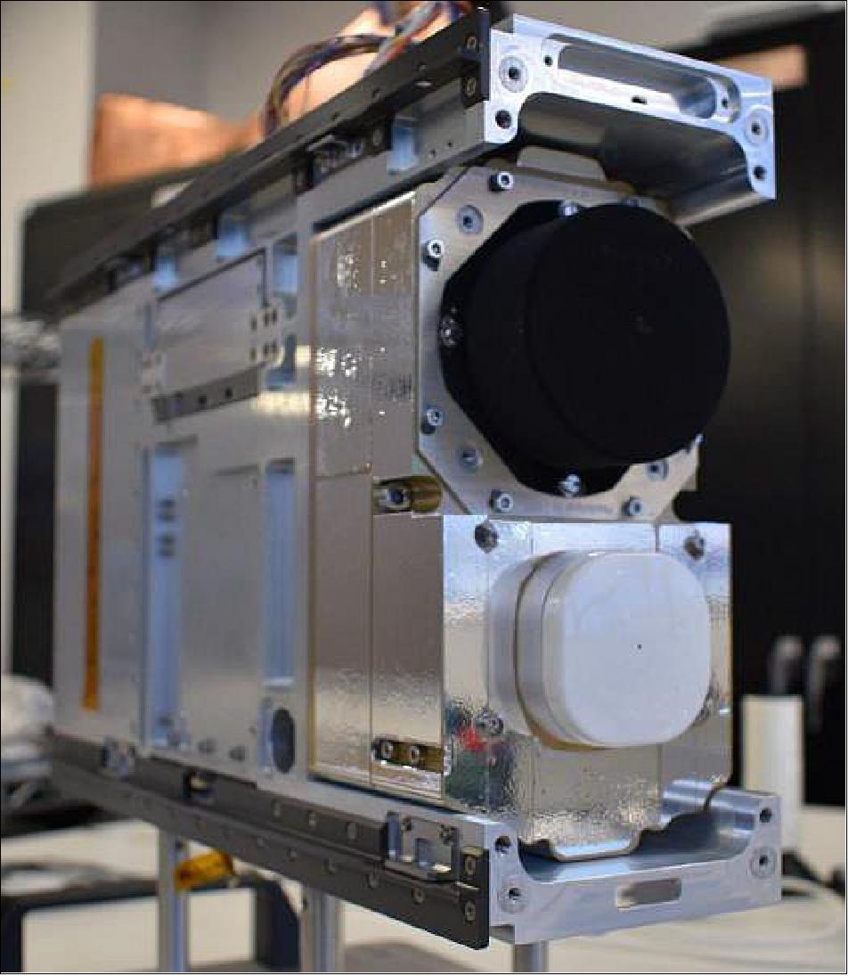 Figure 6: The IRIS Suite Flight Model undergoing integration with one of the CIRCE buses (image credit: BCT)