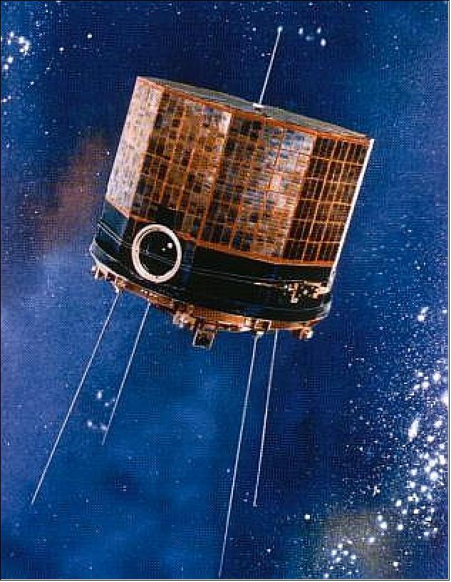 Figure 55: Illustration of an early spin-stabilized Block 1 series S/C (image credit: USAF)