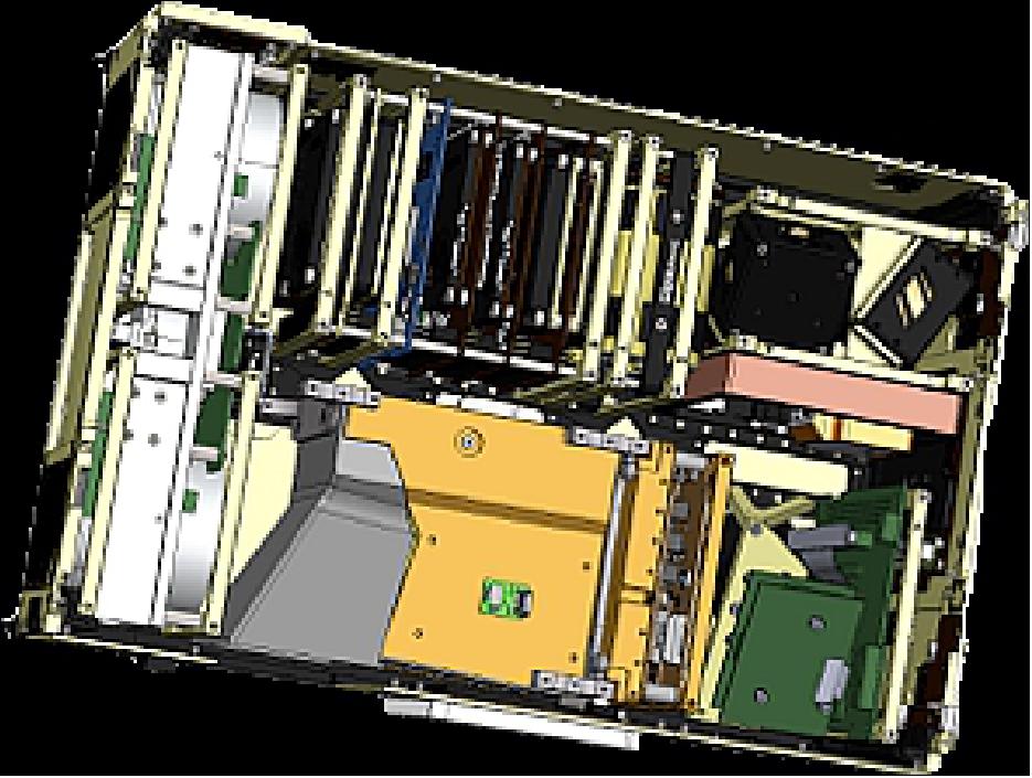 Figure 5: Internal configuration of GomX-4 (image credit: GomSpace)