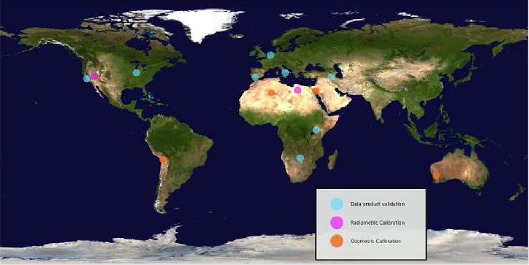 Figure 29: HyperScout® mission regions of interest (image credit: HyperScout Team)