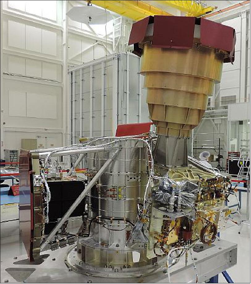 Figure 61: Radiometer electrical components installed to spun-side assembly of the Observatory (image credit: NASA/GSFC)