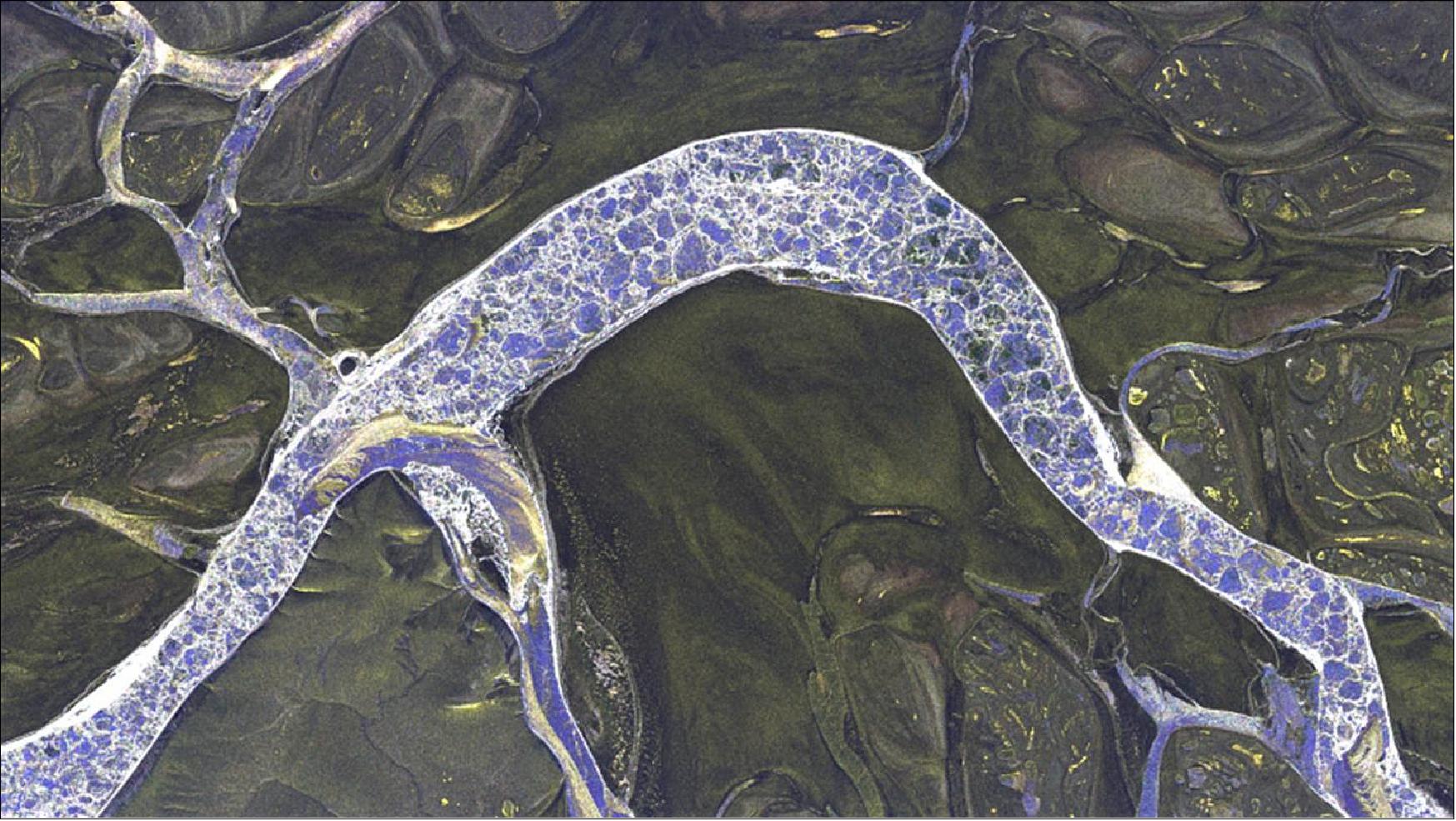 Figure 60: TanDEM-X image of the month - changes in permafrost landscapes acquired with TanDEM-X in Oct. 2014 (image credit: DLR)