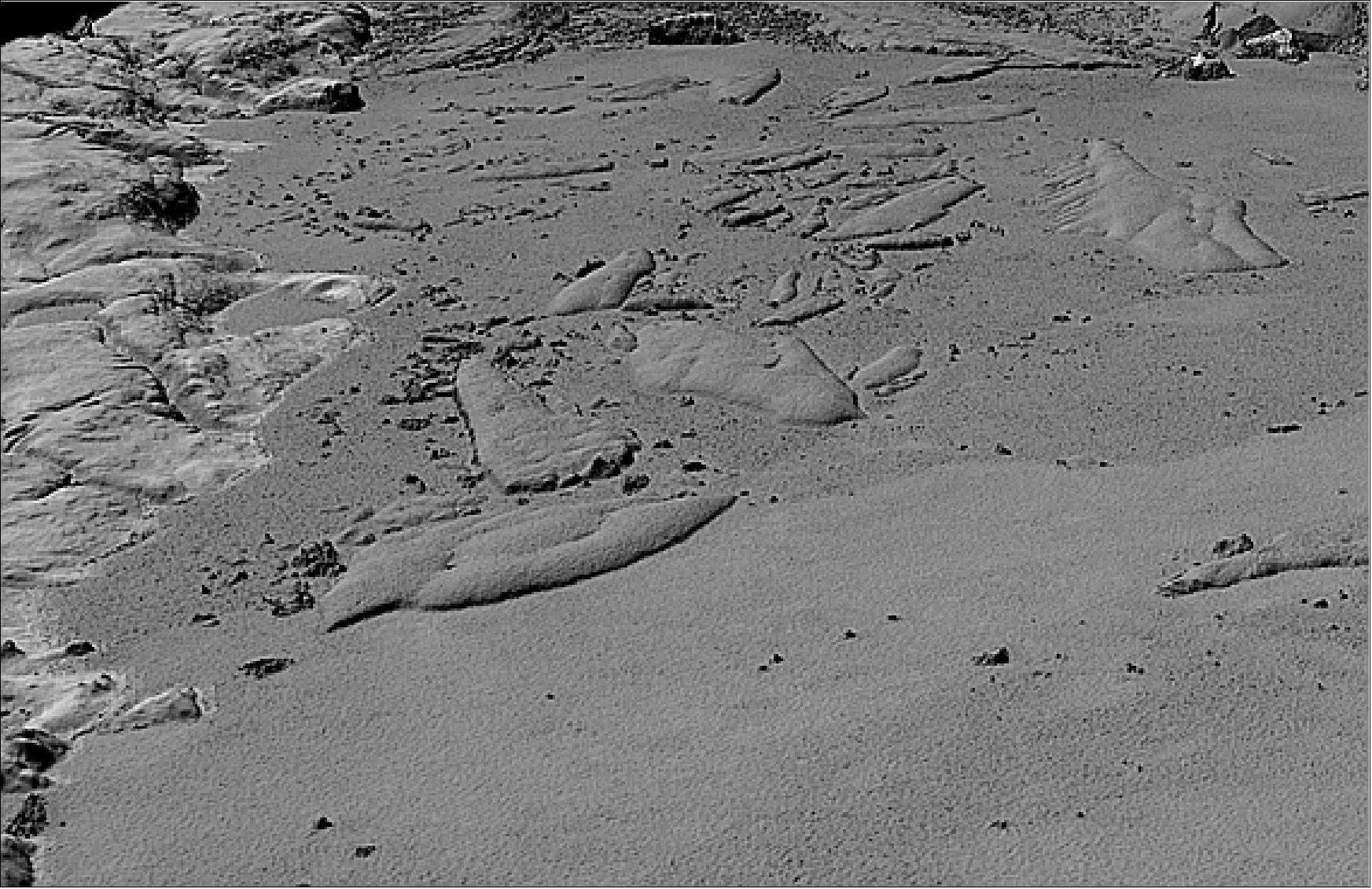 Figure 82: Ice floes on the coast of October Revolution Island (image credit: DLR)