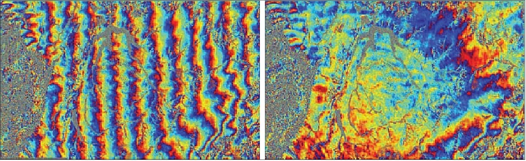 Figure 78: Results of bistatic 11-day repeat-pass interferometry with TanDEM-X (image credit: DLR, Ref. 133)