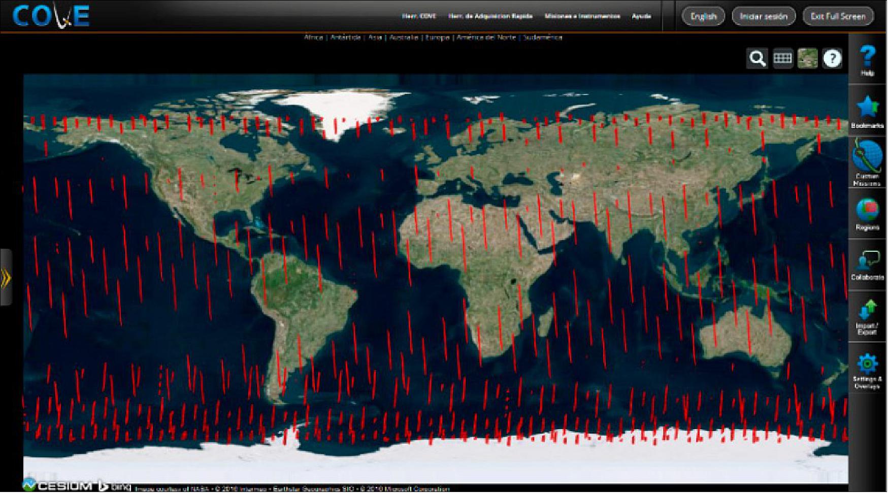 Figure 2: Multi-Spectral Imager (MSI) of Sentinel-2 and TRUTHS simulated overpasses for a one-year period with time interval of 30 min at nadir (image credit: ESA)